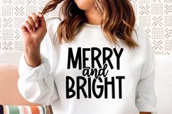 Merry and Bright svg- Holiday SVG Product Image 4