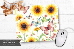 Sunflower Delight Mouse Pad PNG Design Product Image 1