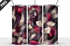 3D Flowers Tumbler Wrap | Sublimation Design | Tumble PNG Product Image 5