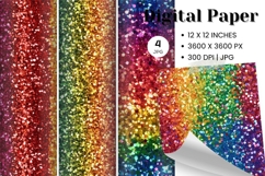 Rainbow glitter Background Wallpaper Sparkles Digital Paper Product Image 1
