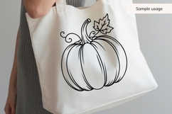 Hand Drawn Pumpkin SVG With Leaf Product Image 4