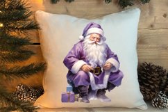 Christmas Purple Santa Claus Sublimation, Christmas PNG Product Image 4