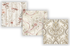 Balletcore Digital Paper Pack, Soft Feminine Floral Seamless Product Image 4