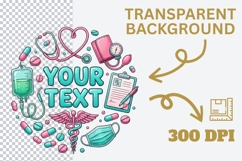 Personalized Nurse Sublimation Design, Your Text Medical Product Image 4