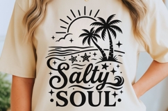Salty Soul Svg, Summer Vibes Svg, Beach Vacation Svg. Product Image 5