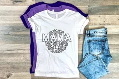 Mama Floral SVG | Round Mandala Design Product Image 5