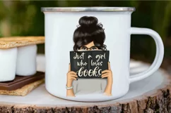 Just A Girl Who Loves Books | Book Lover Sublimation Design Product Image 4