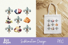 French Sublimation Design | Paris Watercolor Clipart PNG Product Image 1