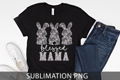 Blessed Mama, Lace Bunny PNG, Easter png, Lace Bow Bunny Png Product Image 4