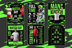 Green Contrast Soccer Football Social Media Product Image 4