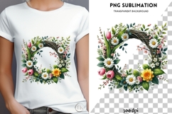 Spring wreath png design for T-shirts Product Image 4