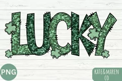 Lucky PNG | Glitter St Patrick PNG | St Patty Sublimation Product Image 2