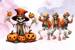 Funny Skeleton Clipart Sublimation Bundle, Funny Skeleton Product Image 5