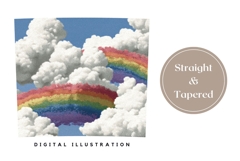 Glitter Clouds Tumbler Wrap, Rainbow Tumbler Design Product Image 4