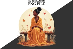 Motivational Autumn melanin woman png Product Image 4