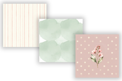 Wildflowers Sage Digital Paper Set, Seamless Floral Pattern Product Image 4