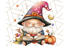 Spooky Cute Halloween Gnome PNG Clipart, Witch Ghost Bat Product Image 4