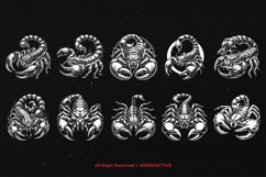 10 Bundle Dark Art Scorpion Skull Death Poison Desert Tattoo Product Image 6