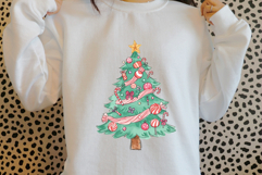 Whimsical Candy Land Christmas Tree Watercolor Clipart Product Image 2