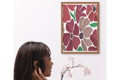 Rustic Autumn Floral Abstract Embroidery Design Product Image 4