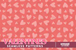 St Valentine's Day Hearts Cupid Love Seamless Pattern PNG Product Image 1