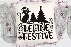 Feline Festive Svg, Funny Cat Christmas Svg, Cat Lover Svg. Product Image 5