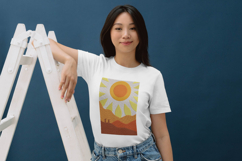 Abstract Mountain Window View Pillow Design Product Image 4