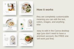 Food instagram templates for Canva. Nutrition templates. Product Image 4