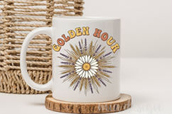 Floral Sun PNG, Golden Hour Sublimation Design Product Image 3