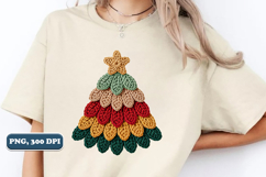 Crochet Yarn Christmas Tree PNG, Christmas tree PNG Product Image 3