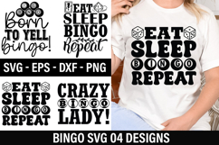 Bingo SVG Design - Eat sleep Bingo repeat Product Image 1