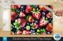 Strawberry Pattern Cutting Board Sublimation Design Product Image 1