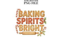 Baking spirits bright png design for T-shirts Product Image 1