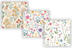 Colorful Wildflower Seamless Pattern Bundle, Tiny Floral Product Image 4
