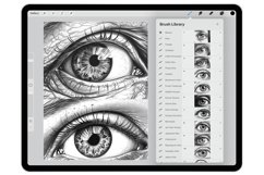 40 Procreate Eyes Stamp Brushes Product Image 5