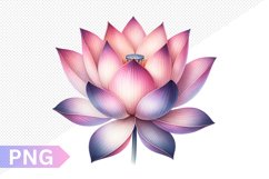 Lotus Sublimation - Clipart PNG Design Product Image 1