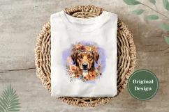 Watercolor Dog Illustration PNG, Dog Sublimation Design Product Image 4