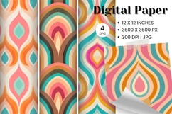 Abstract Wave Digital Paper Background Wallpaper Wallart_53 Product Image 1