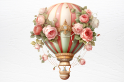 Christmas Hot Air Balloon Sublimation PNG Product Image 4