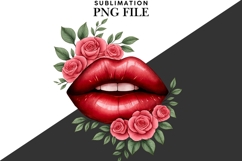 Floral lips png design for T-shirts Product Image 2