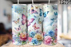 Butterflies Tumbler Sublimation - Tumbler PNG Design Product Image 1