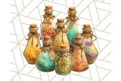 Woodland Potion Clipart Forest Apothecary Elements PNG Product Image 4