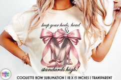 Chic High Heel Shoes with Coquette Bow Sublimation Product Image 1
