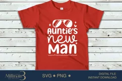 Auntie's New Man SVG, New born Auntie,Baby Showe Product Image 4