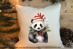 Panda Christmas Sublimation Clipart, Panda Christmas Clipart Product Image 4