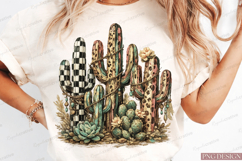 Boho Desert Cactus PNG Design | Western Cactus Sublimation Product Image 4