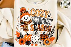 Cozy Ghost Season Pumpkin PNG Product Image 1