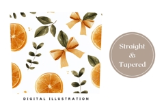 Watercolor Oranges Tumbler Design, Floral Tumbler Template Product Image 4