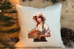 Watercolor Christmas Farm Clipart Product Image 4