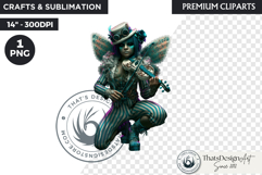 Steampunk Rococo Fairy Clipart, Ornate Clockwork Fae Graphic Product Image 1